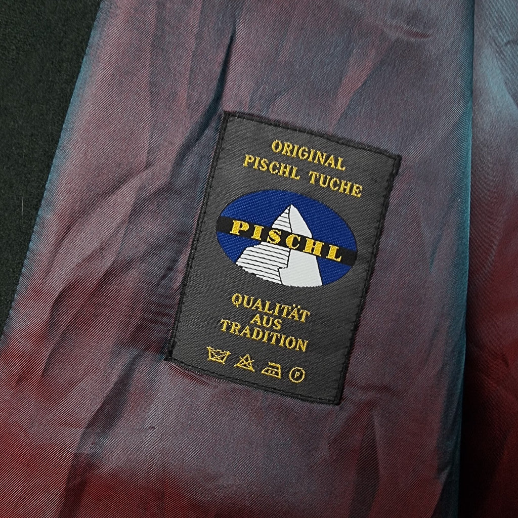 BUGATTI Coat Mens 2XL 27 Black Pischl Alpine Loden Wool Long Trench Overcoat