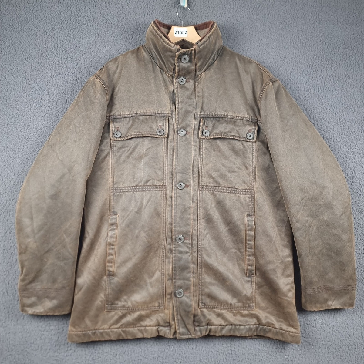 MARLBORO CLASSICS Jacket Mens XL Brown Wax Look Blanket Lined Ranch Field Coat