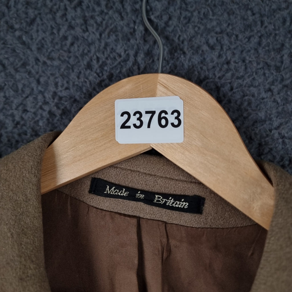 Vintage Dunn & Co Coat Mens M Medium Brown Pure Wool Double Breasted Crombie