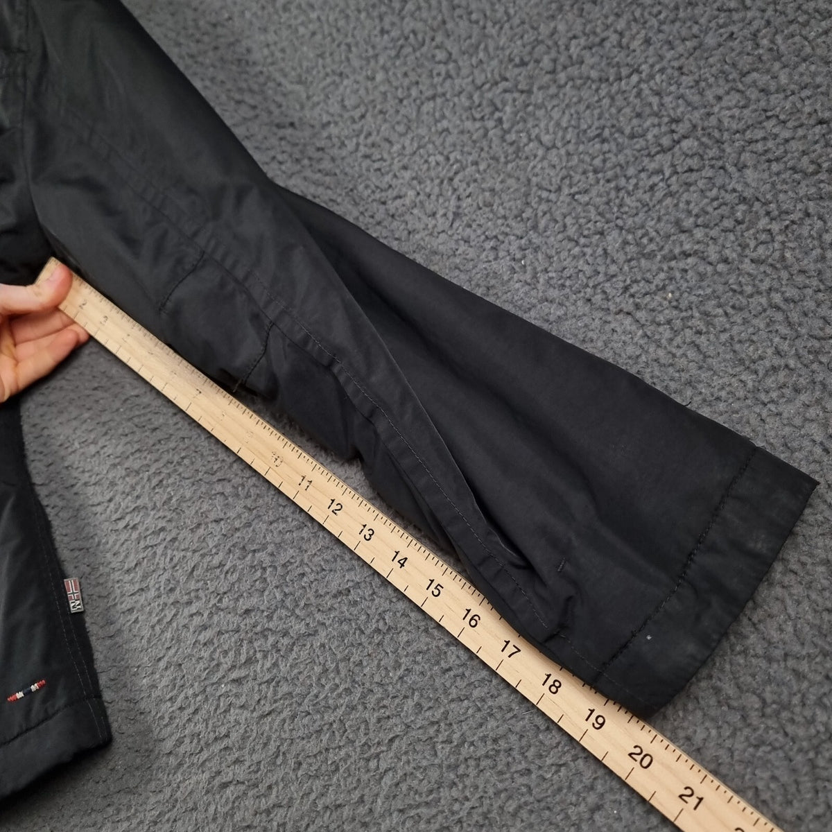NAPAPIJRI Rainforest Winter Jacket Mens S Small Black Waterproof Fleece Smock