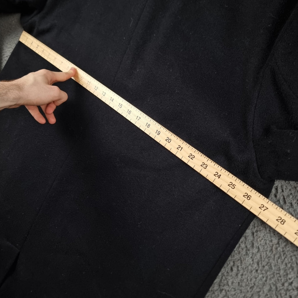 BUGATTI Coat Mens 2XL 56 Navy Blue Pischl Alpine Loden Wool Long Trench Overcoat