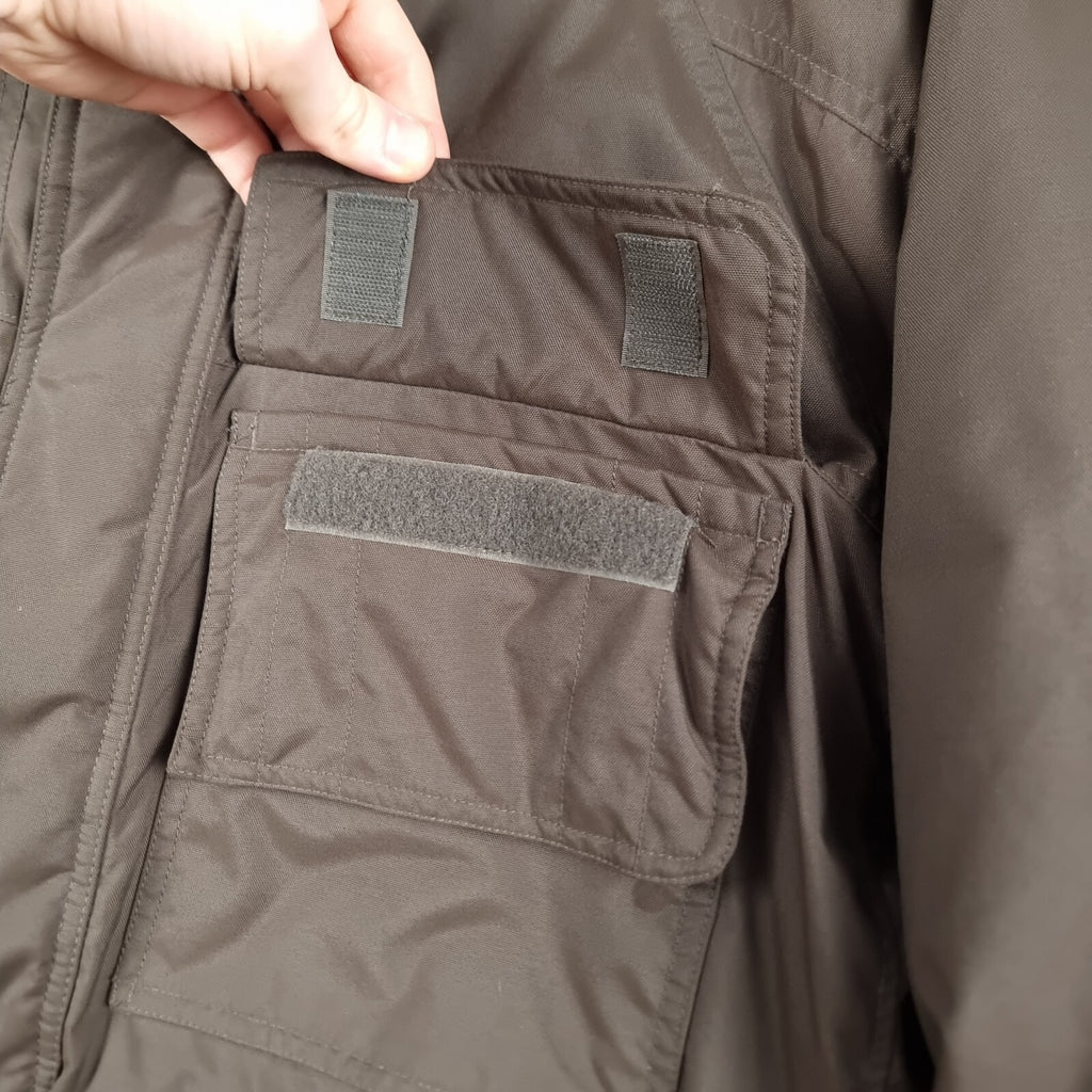 Columbia Jacket Mens 2XL Brown Down Fill Waterproof Puffer Bomber Multi Pocket