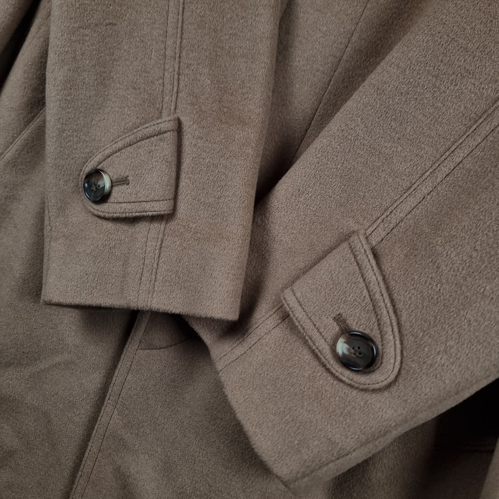 BUGATTI Coat Mens 2XL 27 Camel Calw Lambswool 30% Camelhair Long Overcoat