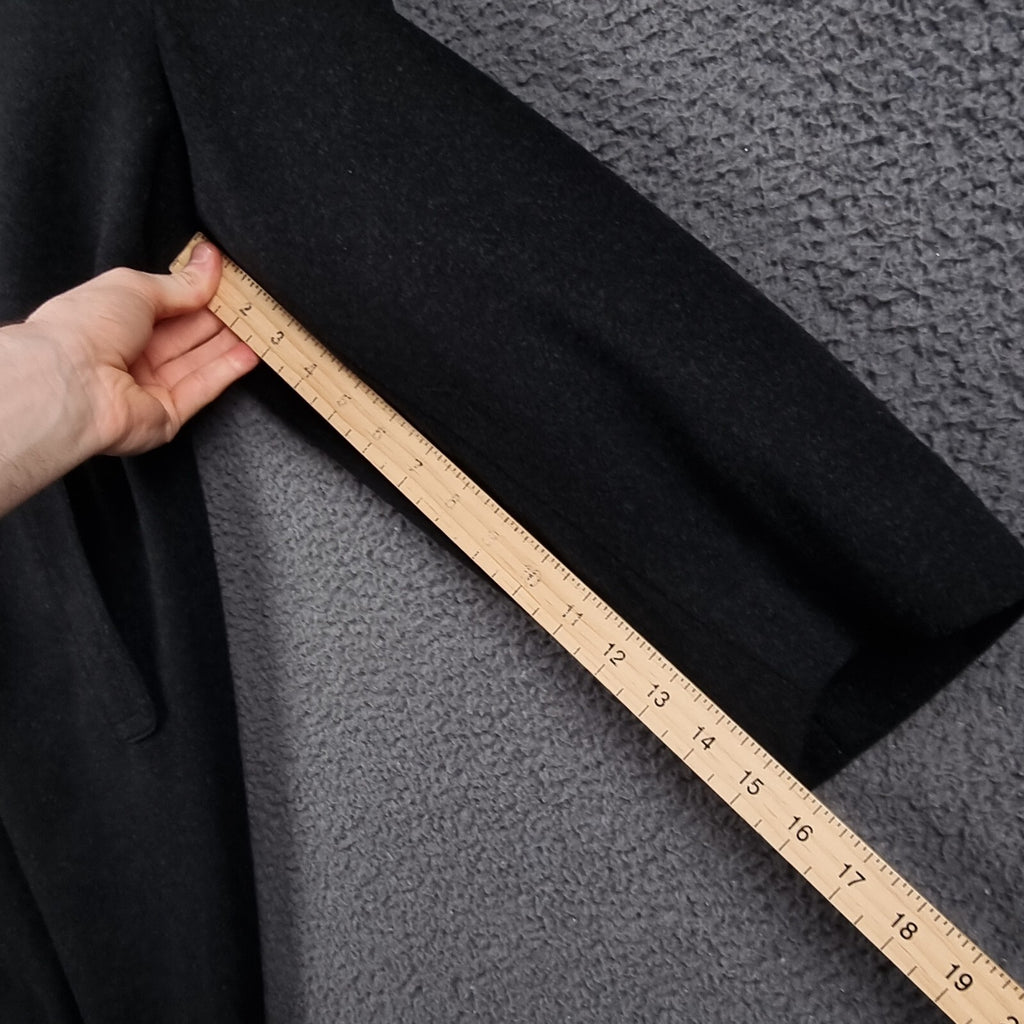 Bugatti Alpen Loden Coat Mens XL 50 Charcoal Wool Long Trench Overcoat Collared