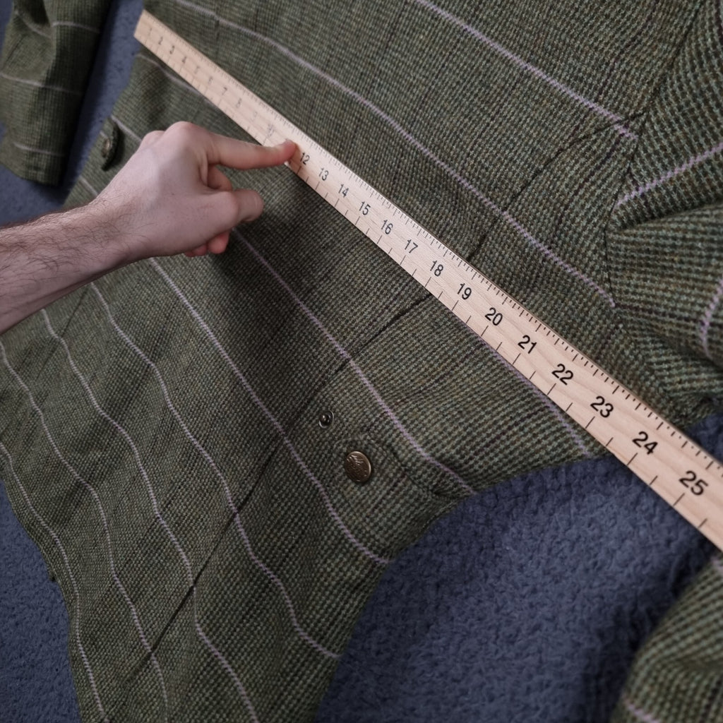 Hoggs Of Fife Field Pro Jacket Women UK 12 Green Check Wool Shooting Derby Tweed
