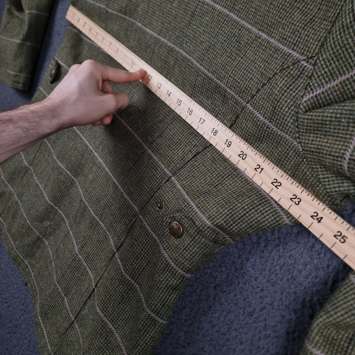 Hoggs Of Fife Field Pro Jacket Women UK 12 Green Check Wool Shooting Derby Tweed