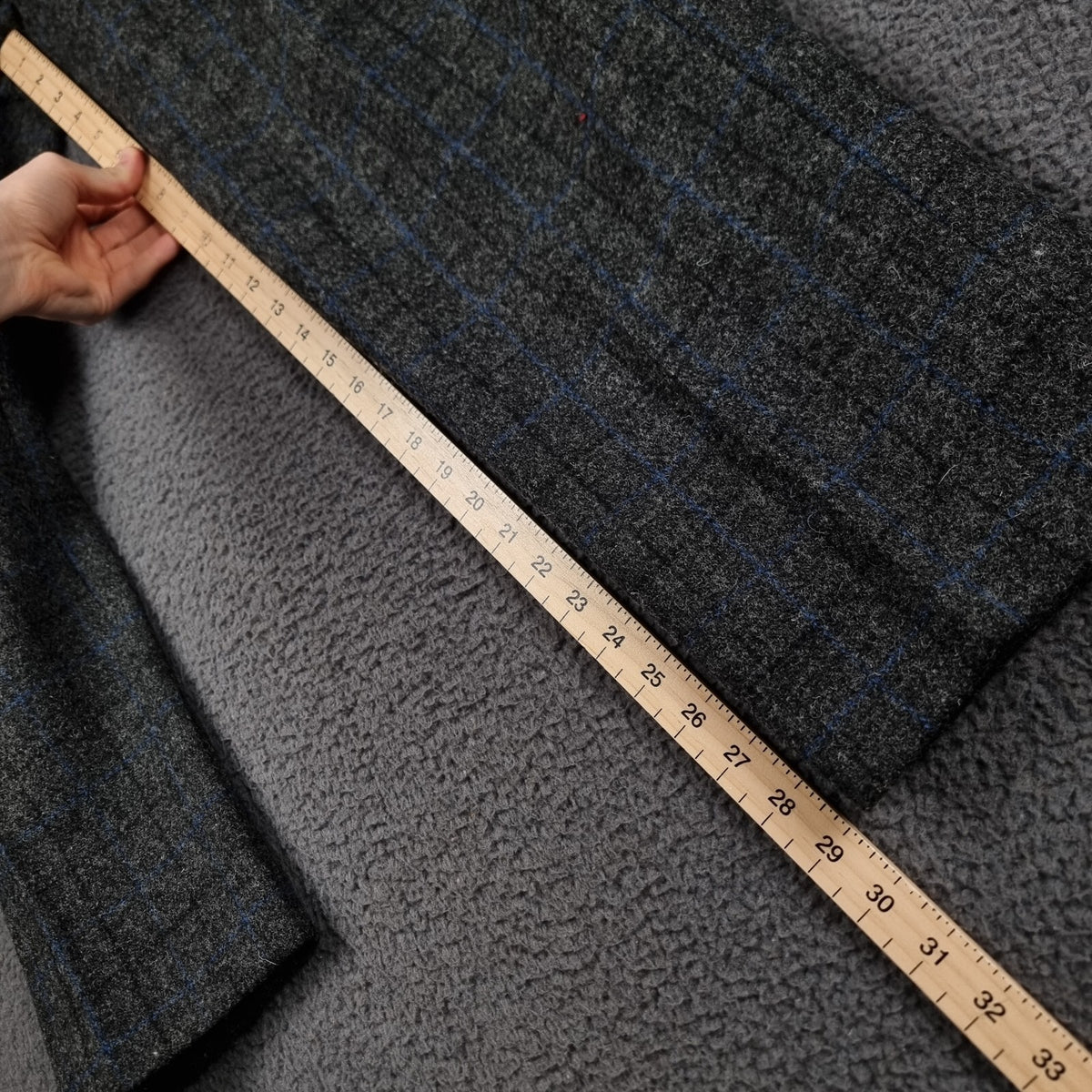 Vintage HARRIS TWEED Suit Mens 44R W38 L30 Grey Check Hacking Blazer Trousers