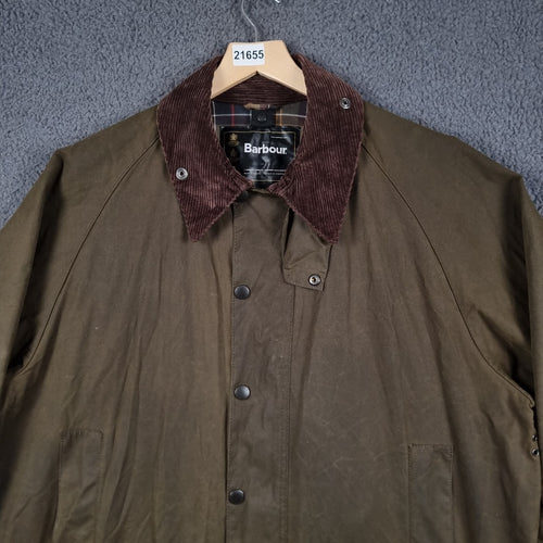 BARBOUR Classic Beaufort Jacket Mens C46 2XL Olive Wax Waxed Field Coat Sylkoil