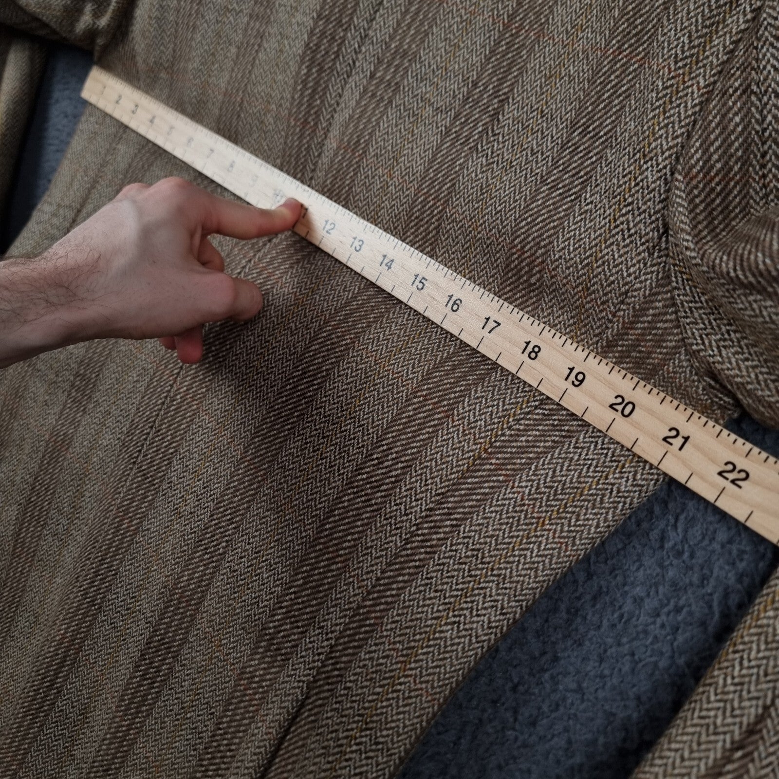 Vintage CAMPBELL'S OF BEAULY Jacket Mens 42 Brown Check Gurtex 100% Wool Tweed