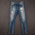 DIESEL Buster Jeans Mens W30 L32 Blue Distressed Regular Slim Tapered Denim