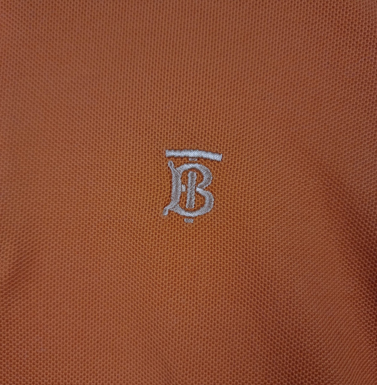 BURBERRY Polo Shirt Mens M Medium Orange Nova Check Short Sleeve Cotton Pique