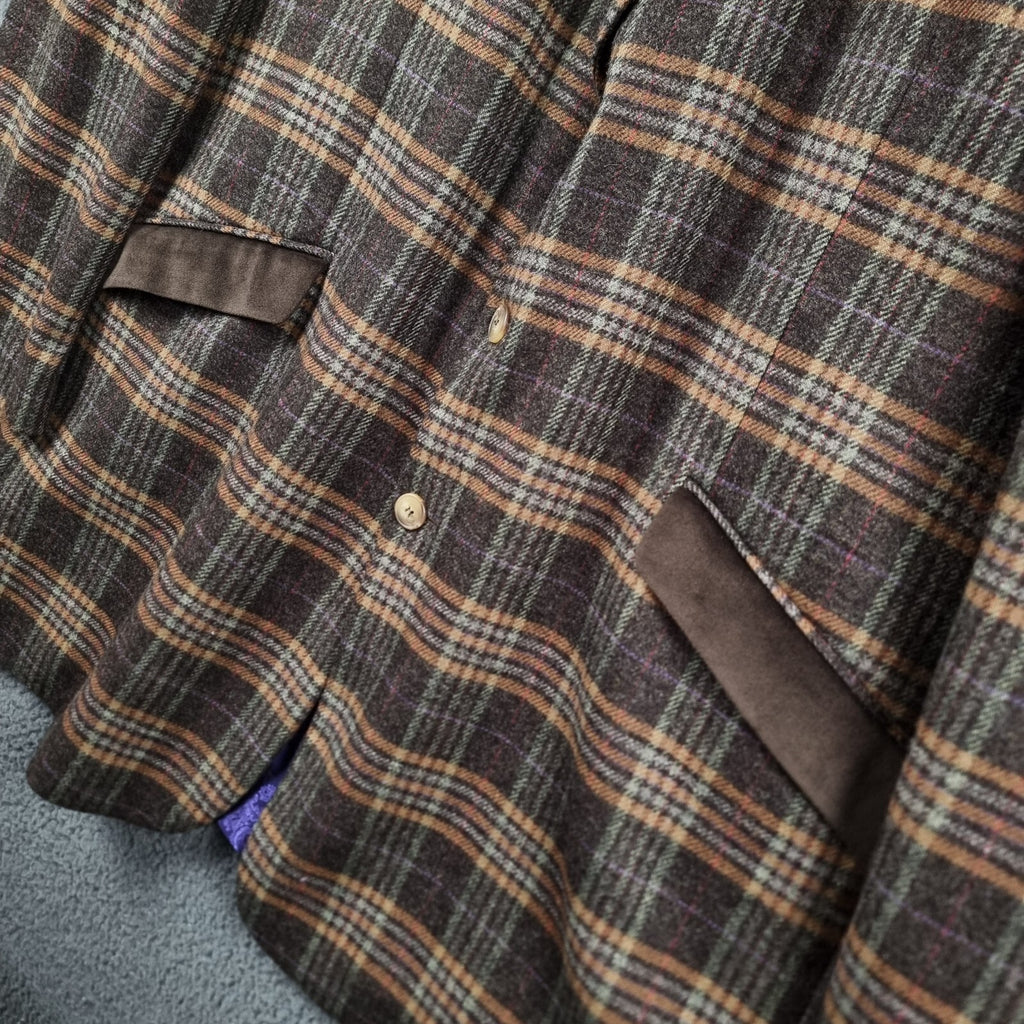 JOHNSTONS OF ELGIN Blazer Jacket Mens 56L 4XL Tweed 100% Wool Lambswool Bespoke
