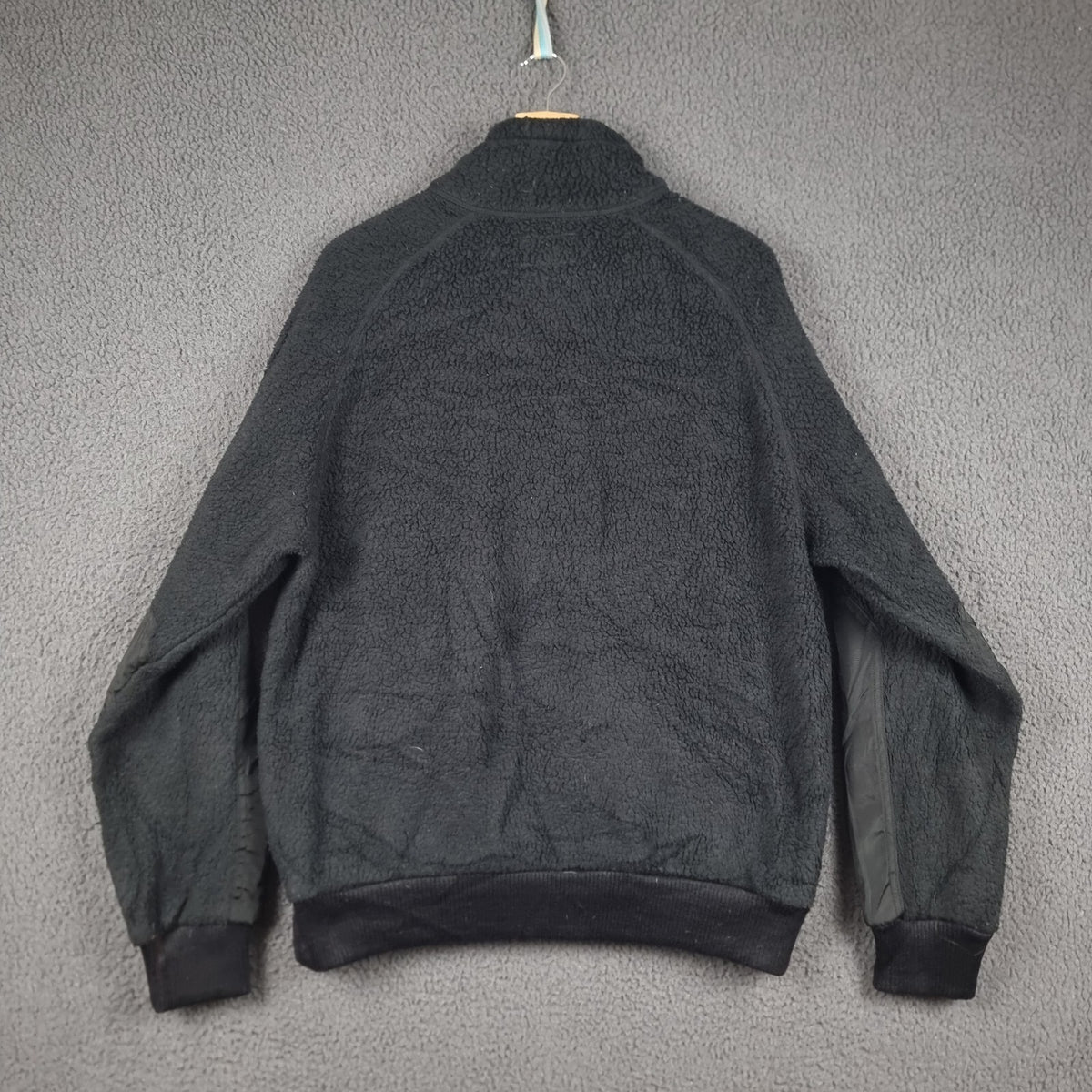 FILSON Jacket Mens L Large Black Sherpa Fleece Polartec Bomber Full Zip