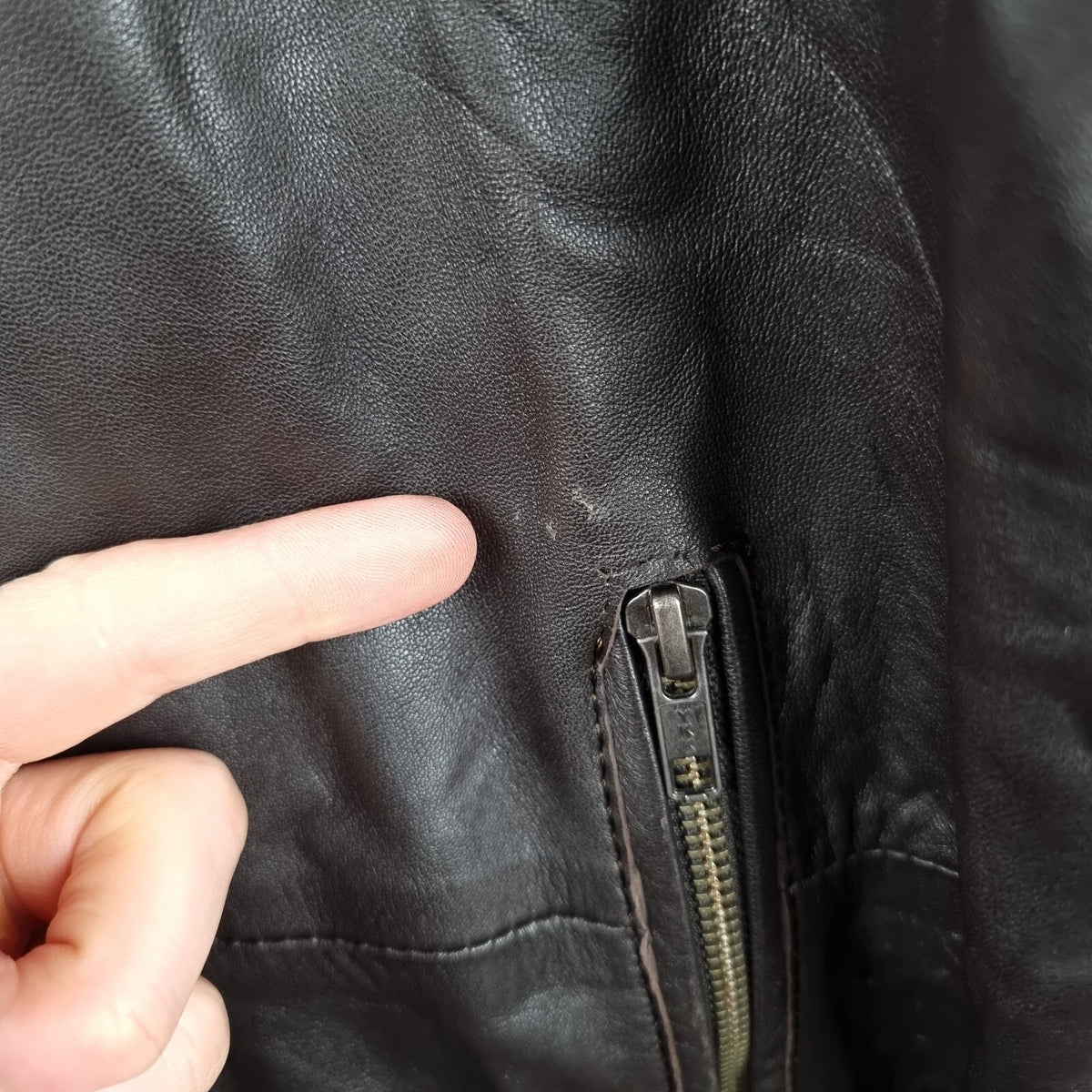 BUGATTI Leather Jacket Mens 2XL 48 Brown Nappa Soft Collared Coat Lined Full Zip