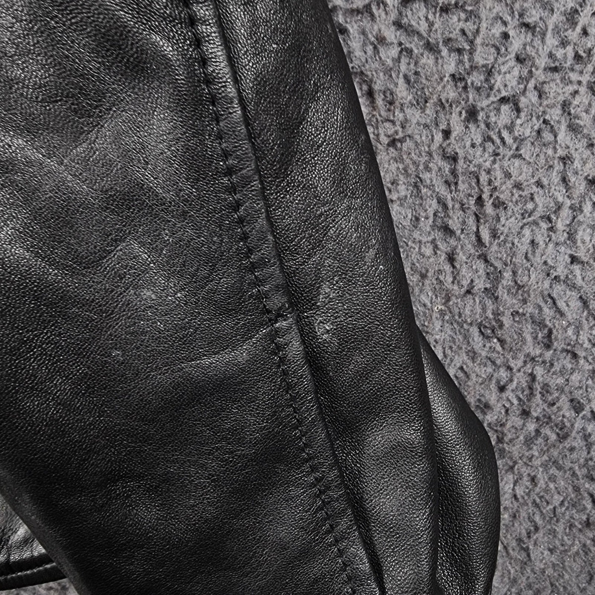 REPLAY Leather Jacket Mens XL Black Biker Racer Soft Sheep Lambskin Full Zip