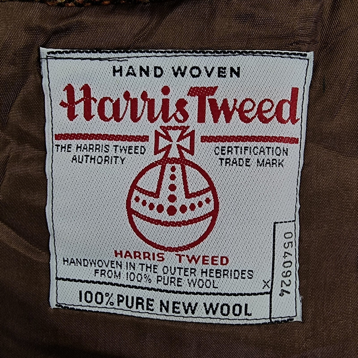 Harris Tweed Blazer Jacket Mens 40 Brown Herringbone Leather Elbow Patch Sport Coat Atwardson