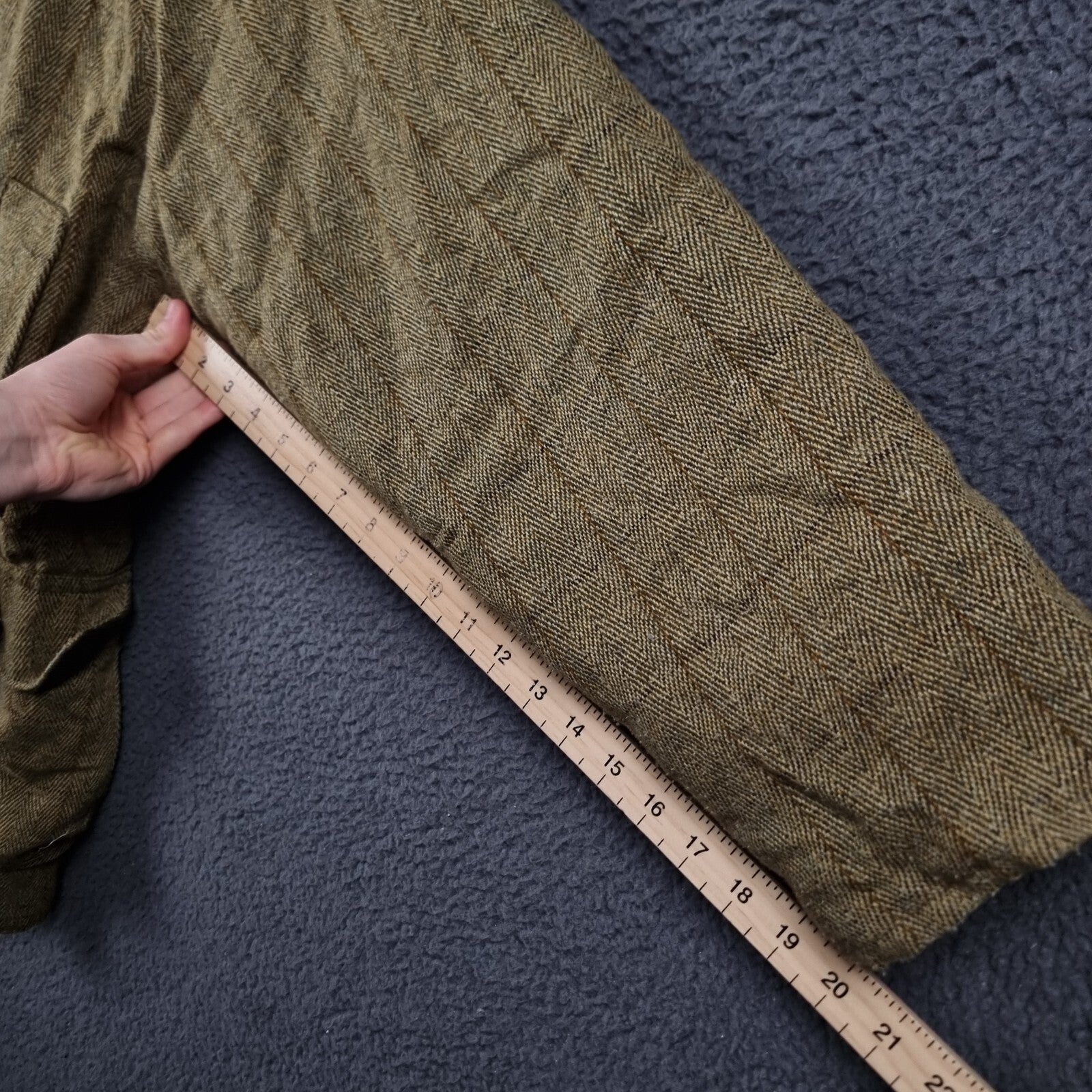 NICKY ADAMS Shooting Jacket Mens 2XL Green Derby Tweed Wool Blend Sporting