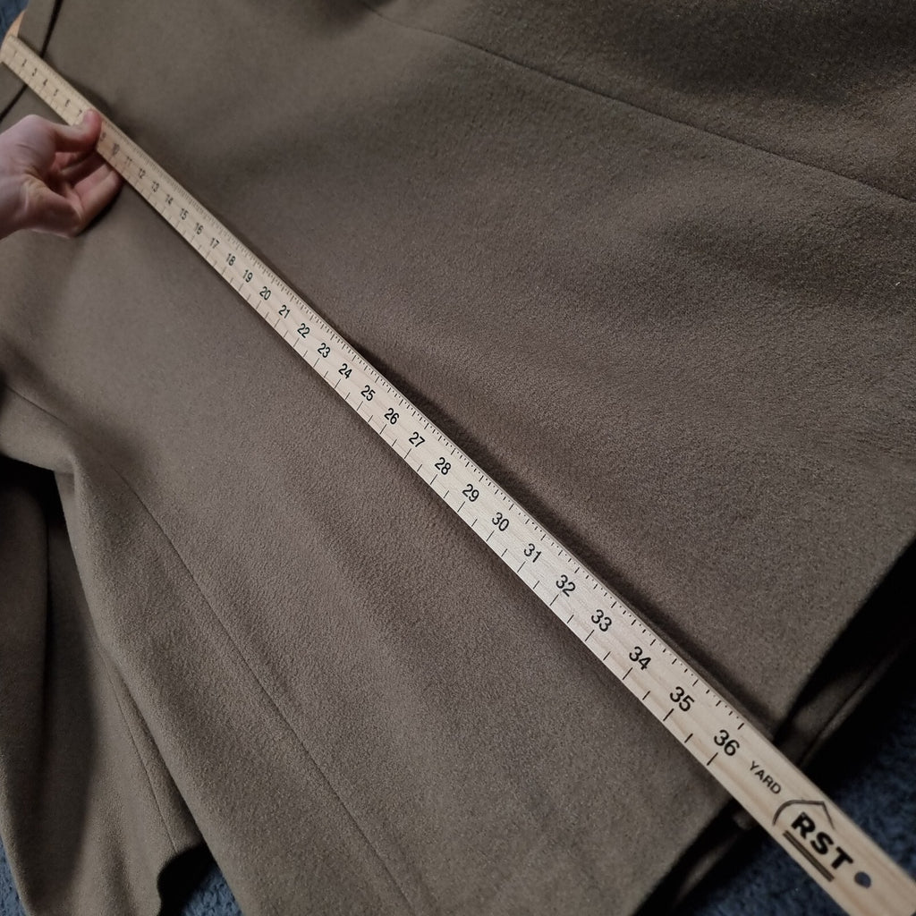 Vintage Dunn & Co Coat Mens M Medium Brown Pure Wool Double Breasted Crombie