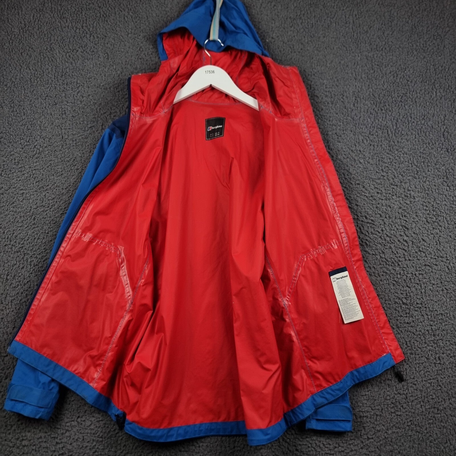 BERGHAUS Jacket Mens S Small Blue Stormcloud Hydroshell Waterproof Rain Coat