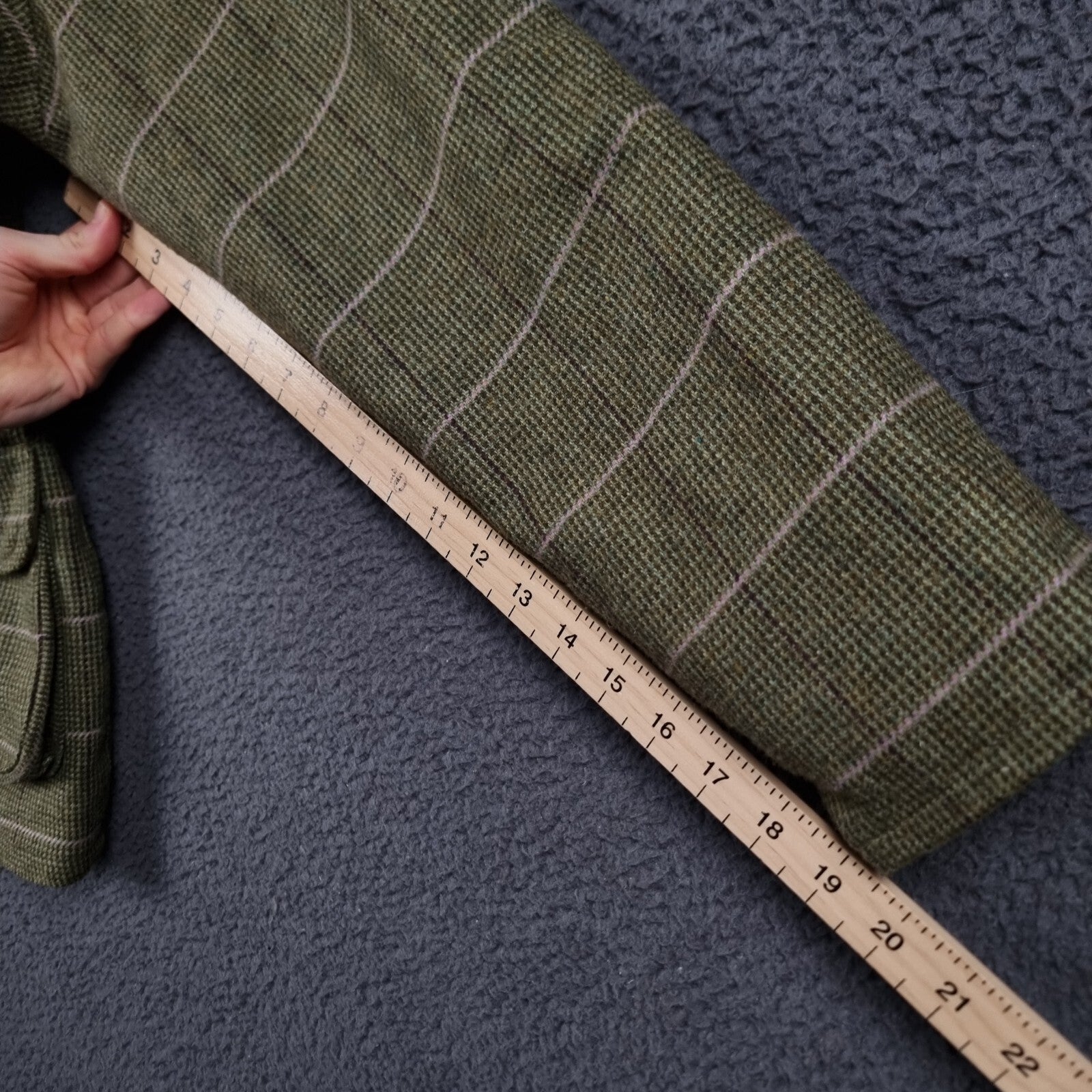 Hoggs Of Fife Field Pro Jacket Women UK 12 Green Check Wool Shooting Derby Tweed