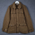 Vintage STONE ISLAND Jacket Mens XL Brown Felt Field Coat Made In Italy F/W 2005