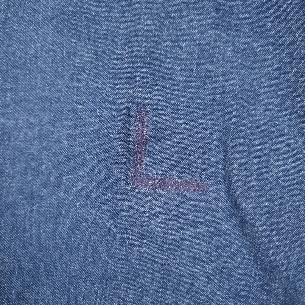Vintage LL Bean Barn Coat Jacket Mens XL Tall Blue Field Denim Wool Liner 90s