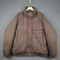 Columbia Jacket Mens 2XL Brown Down Fill Waterproof Puffer Bomber Multi Pocket