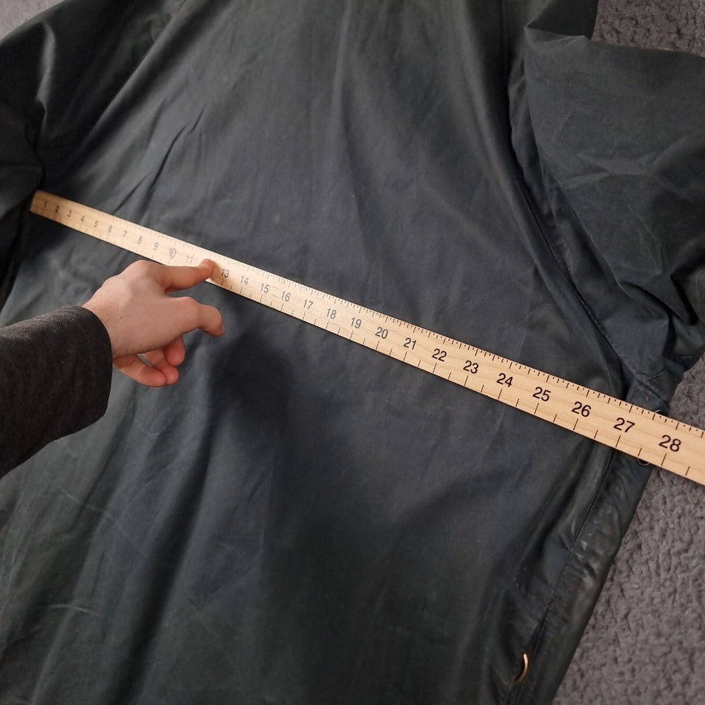 Vintage BARBOUR Beaufort Jacket Mens C48 2XL Navy Wax Waxed Field Coat A155 90s