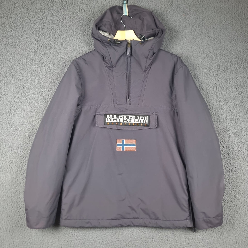 NAPAPIJRI Rainforest Winter Jacket Mens S Small Navy Waterproof Fleece Smock