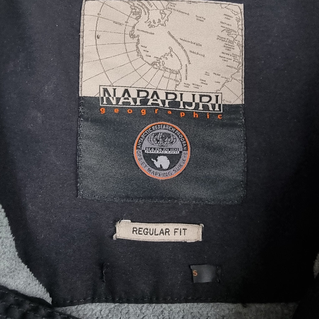 NAPAPIJRI Rainforest Winter Jacket Mens S Small Black Waterproof Fleece Smock