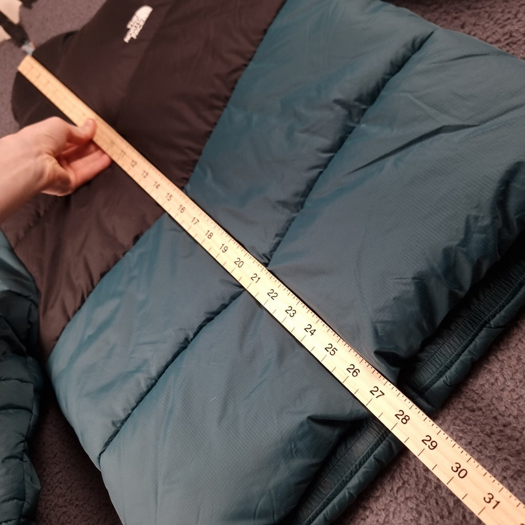 THE NORTH FACE Jacket Womens M Medium Green Black Saikuru Puffer Insulated Zip