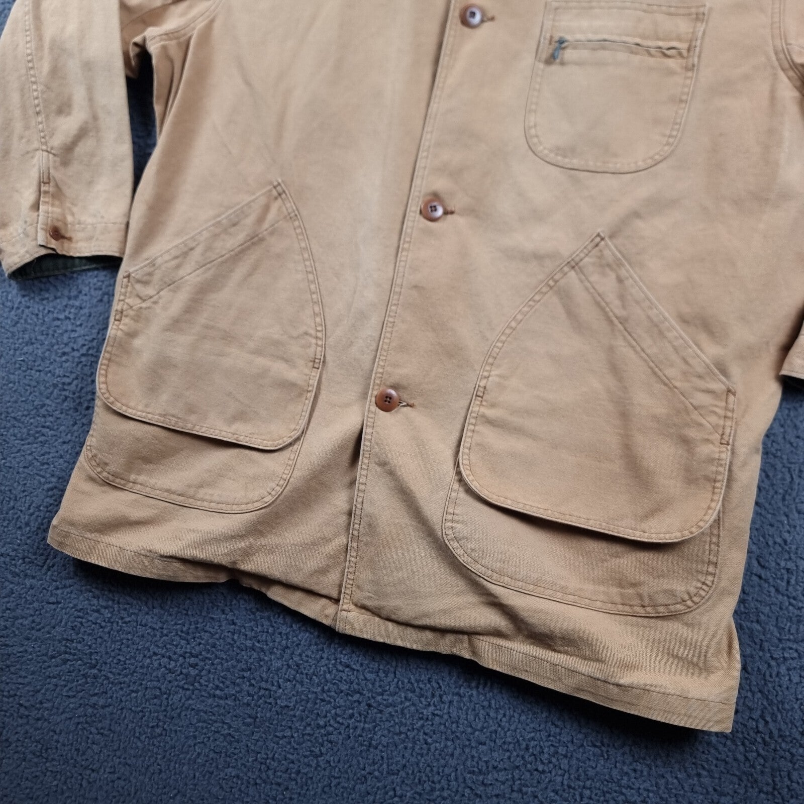 Vintage LL Bean Jacket Mens XL Tall Brown Field Coat Barn Hunting Chore 80s