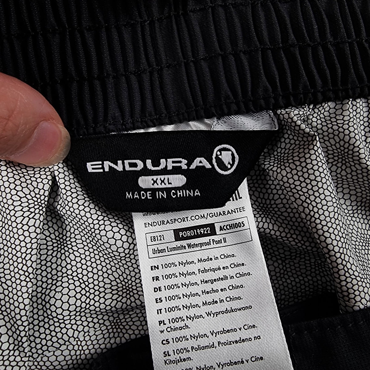 ENDURA Trousers Mens 2XL Urban Luminite Waterproof Pant II Anthracite Cycling