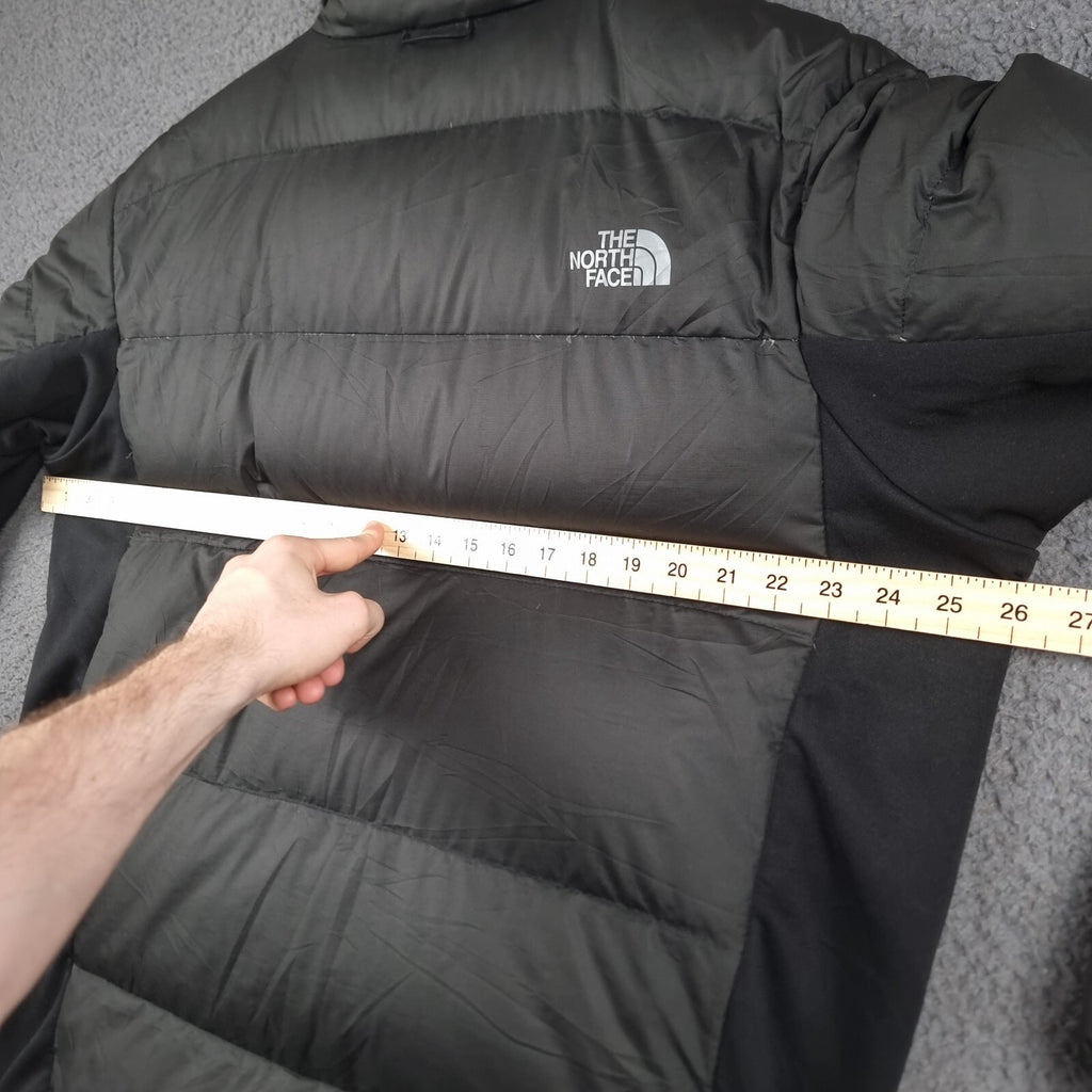 THE NORTH FACE Jacket Mens XL Black 550 Goose Down Hybrid Puffer Insulated Lined