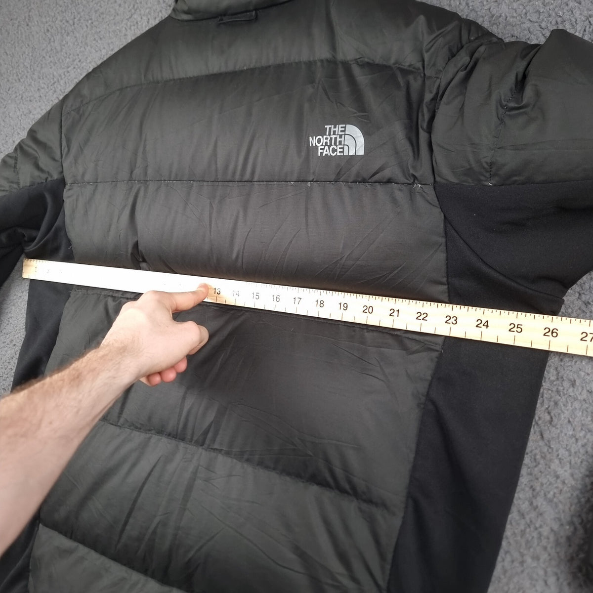 THE NORTH FACE Jacket Mens XL Black 550 Goose Down Hybrid Puffer Insulated Lined