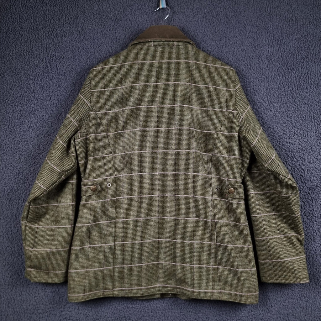 Hoggs Of Fife Field Pro Jacket Women UK 12 Green Check Wool Shooting Derby Tweed