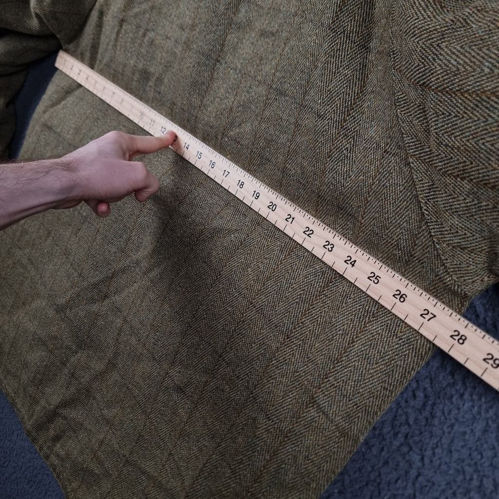 GAME Shooting Jacket Mens 2XL Green Derby Tweed Wool Blend Sporting Field Coat
