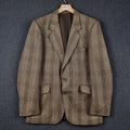Vintage CAMPBELL'S OF BEAULY Jacket Mens 42 Brown Check Gurtex 100% Wool Tweed
