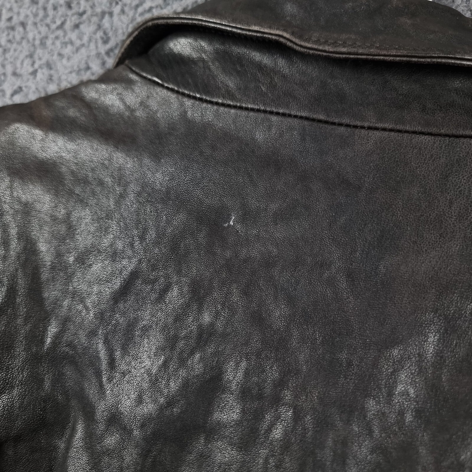 DIESEL Leather Jacket Men S Small Brown BLACK GOLD Biker Moto Collared LOXETT