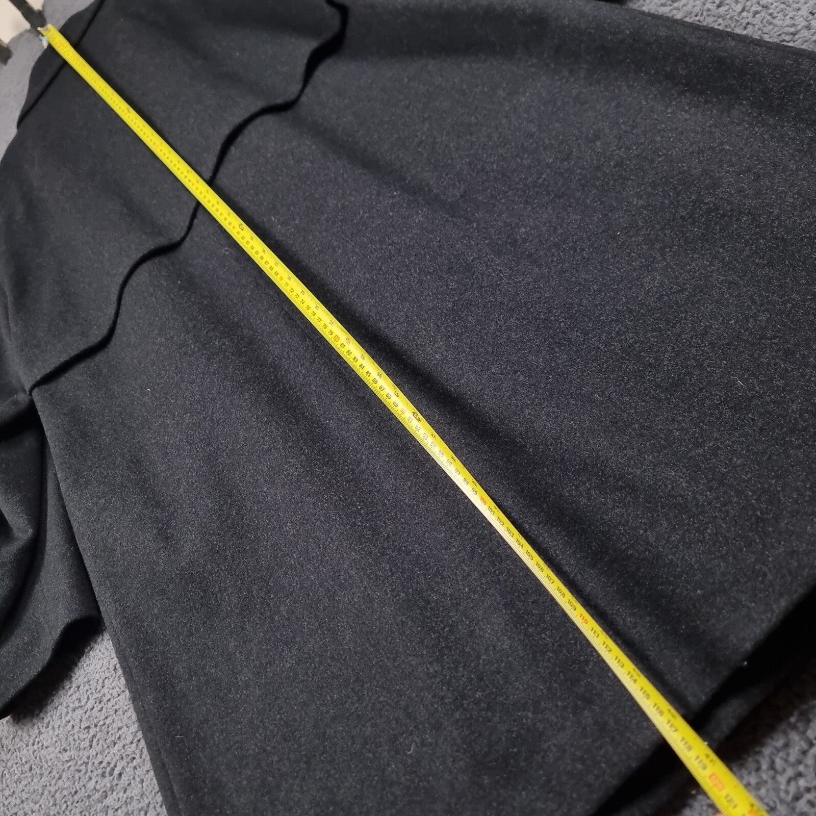BUGATTI Coat Mens 2XL Black Alpen Loden Wool Long Trench Overcoat Collared