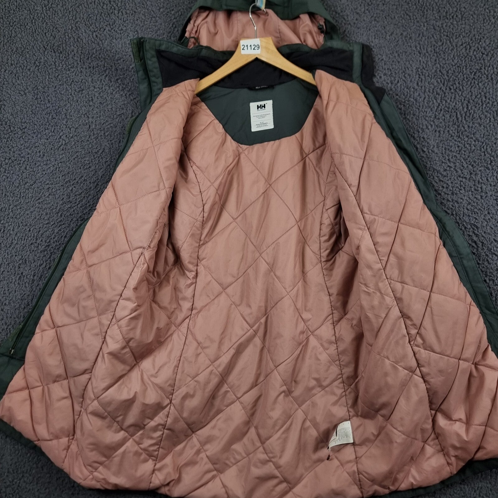HELLY HANSEN Jacket Womens S Small Green Aden Insulated Helly Tech Primaloft