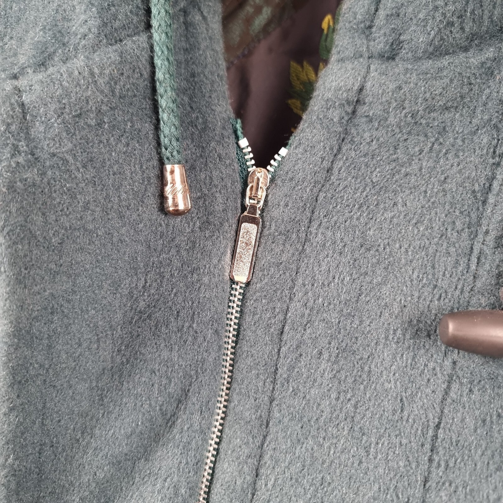 SPORTMAX MAX MARA Duffle Coat Women UK 14 Green Mohair Wool Blend Long Oversized
