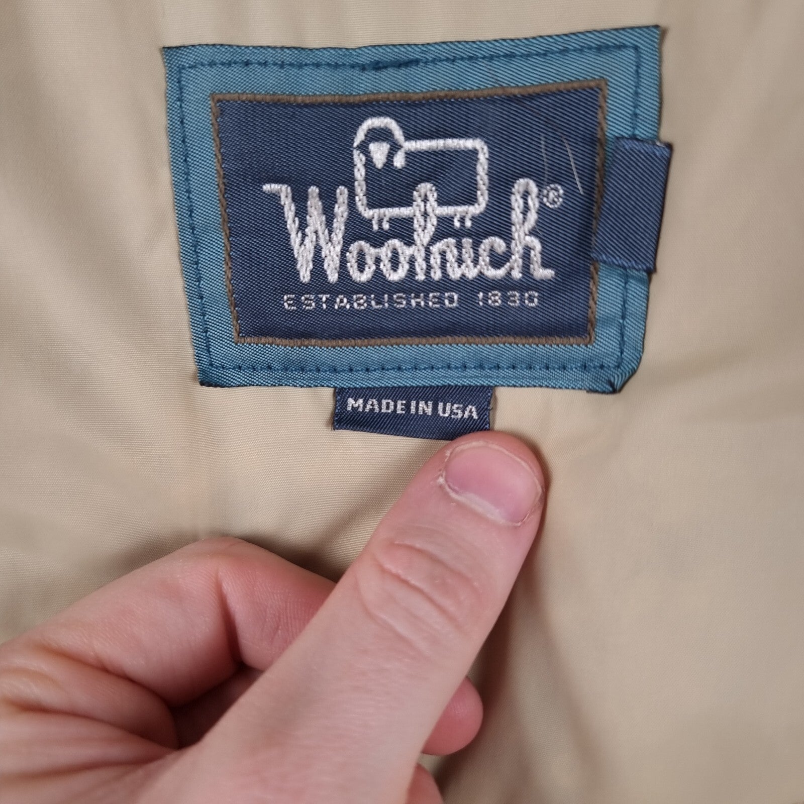Vintage WOOLRICH Jacket Mens XS Brown Down Arctic Parka Coyote Fur USA Made