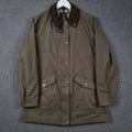 JOULES Jacket Womens UK 12 Green Montford Field Coat Country Cotton Blend