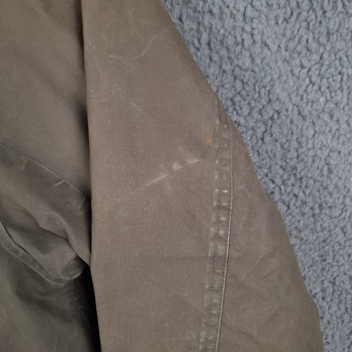 Vintage LL Bean Jacket Mens L Large Green Barn Field Coat Wool Liner Wax Canvas