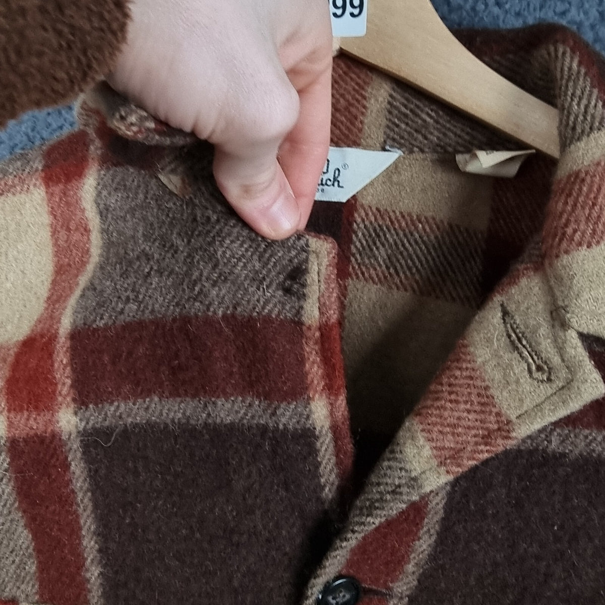 Vintage WOOLRICH Jacket Mens S Small Flannel Wool Mackinaw Shacket USA 70s 80s