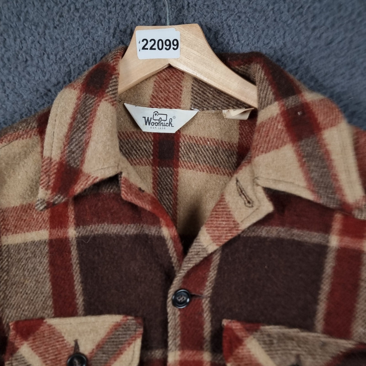 Vintage WOOLRICH Jacket Mens S Small Flannel Wool Mackinaw Shacket USA 70s 80s