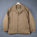 Vintage Timberland Jacket Mens L Brown Wool Coat Overcoat Insulated Collared 2002 Y2K