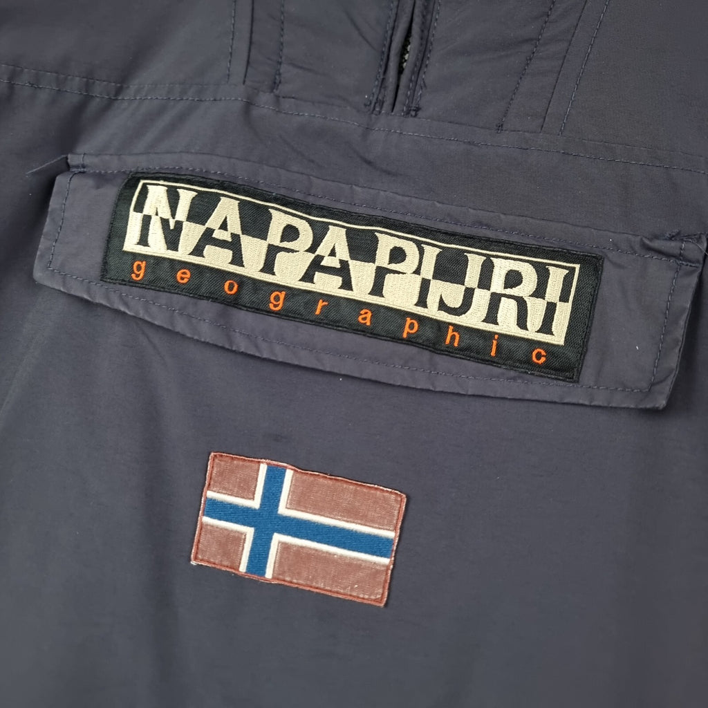 NAPAPIJRI Rainforest Winter Jacket Mens S Small Navy Waterproof Fleece Smock