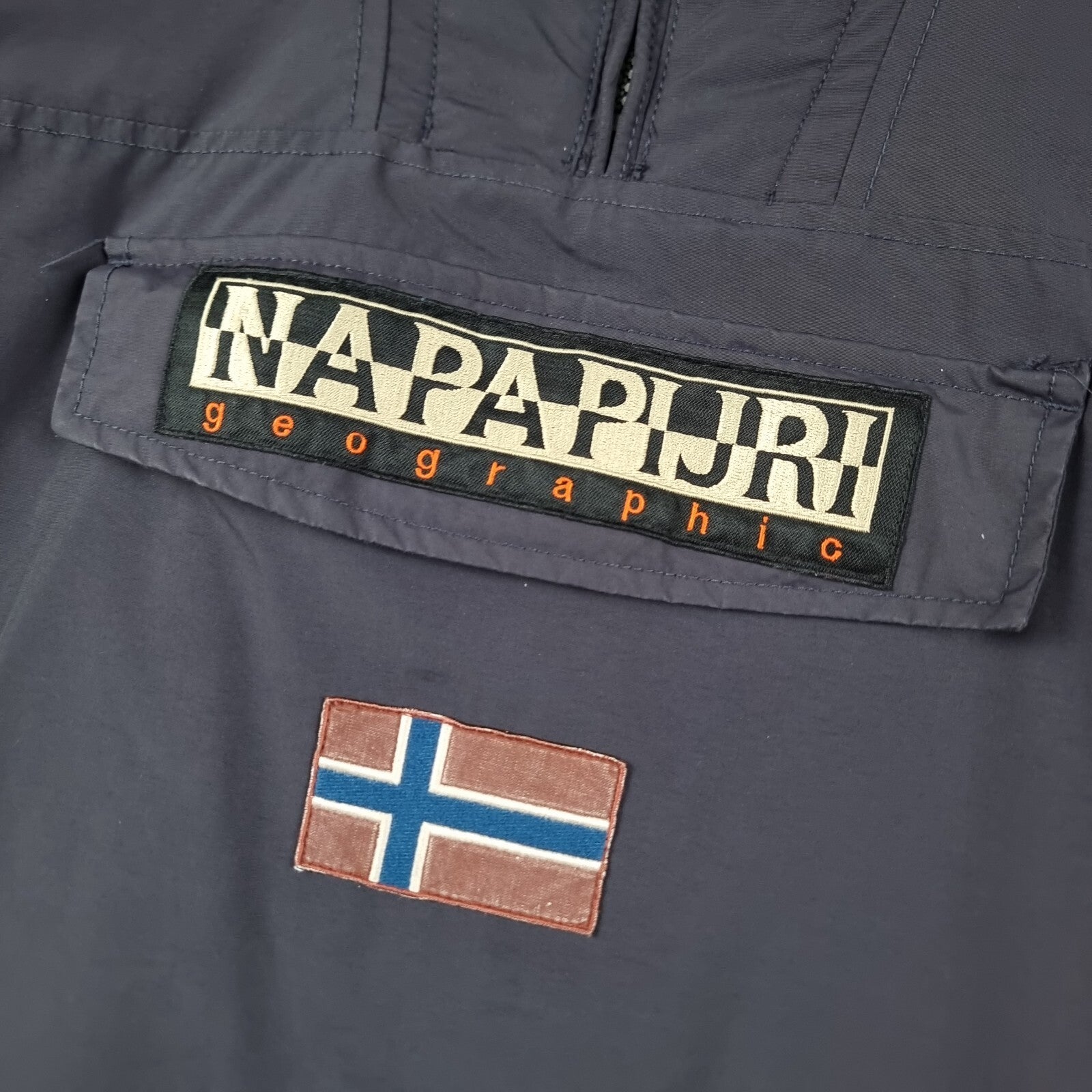 NAPAPIJRI Rainforest Winter Jacket Mens S Small Navy Waterproof Fleece Smock